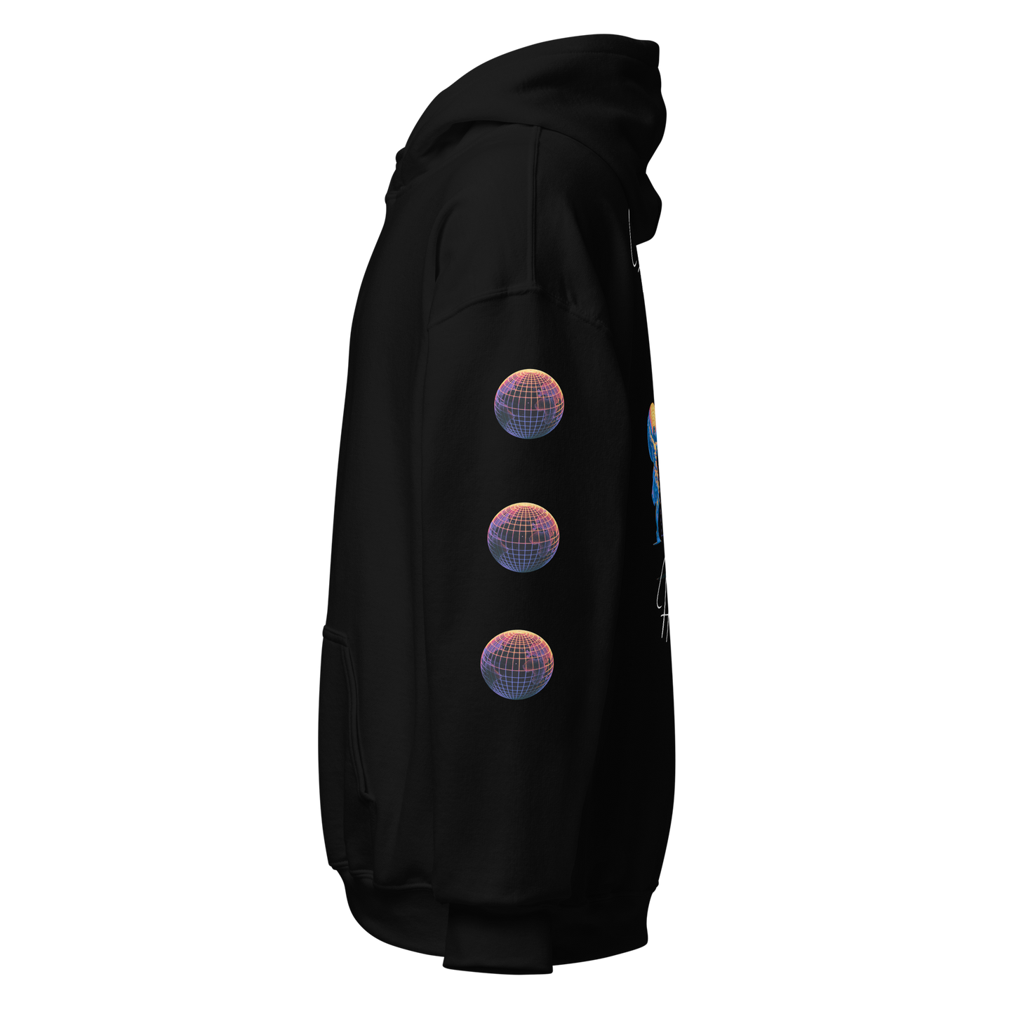 HH aroundtheglobe sleeve printed hoodie