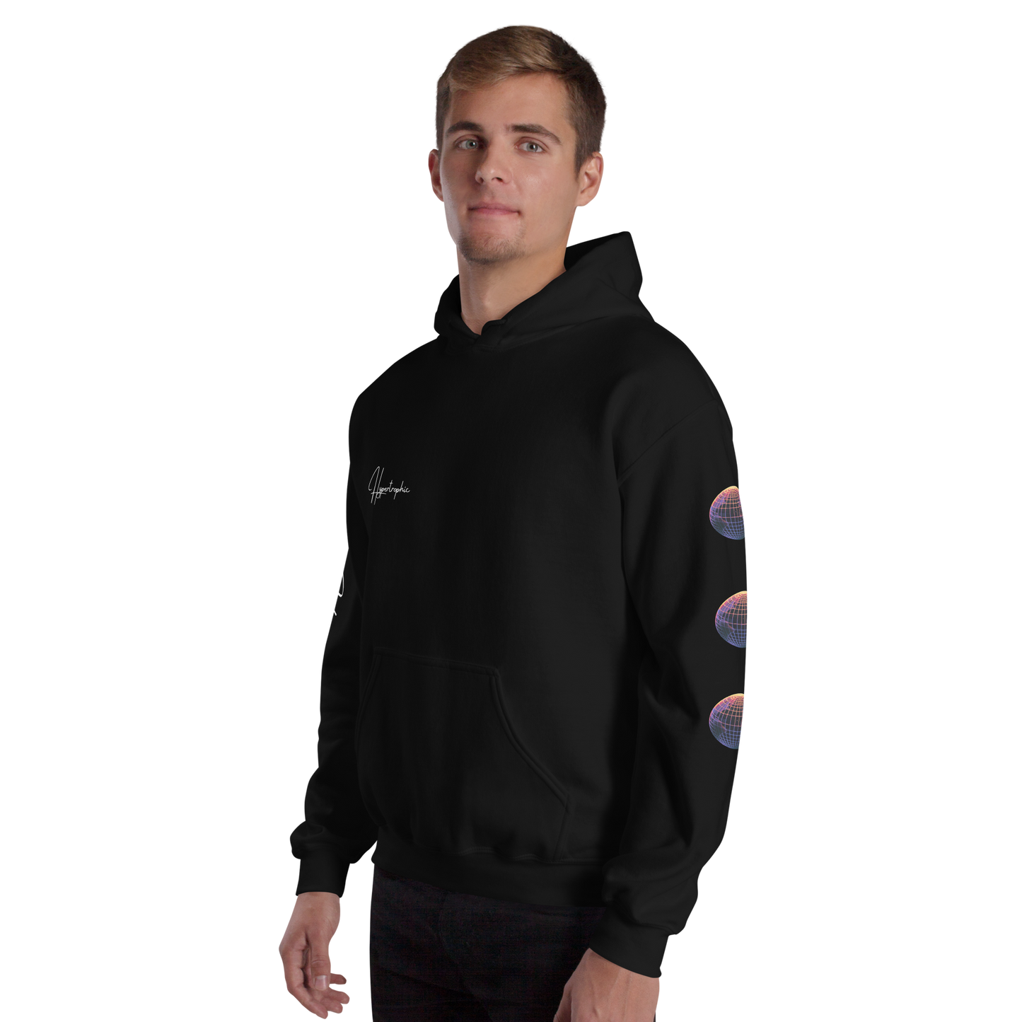 HH aroundtheglobe sleeve printed hoodie